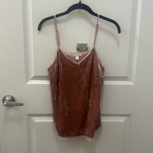 Miami velvet tank top (xs)(dusty pink)